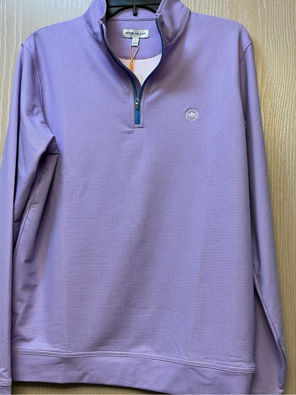 Peter Millar Lavender Quarter-Zip Performance Pullover